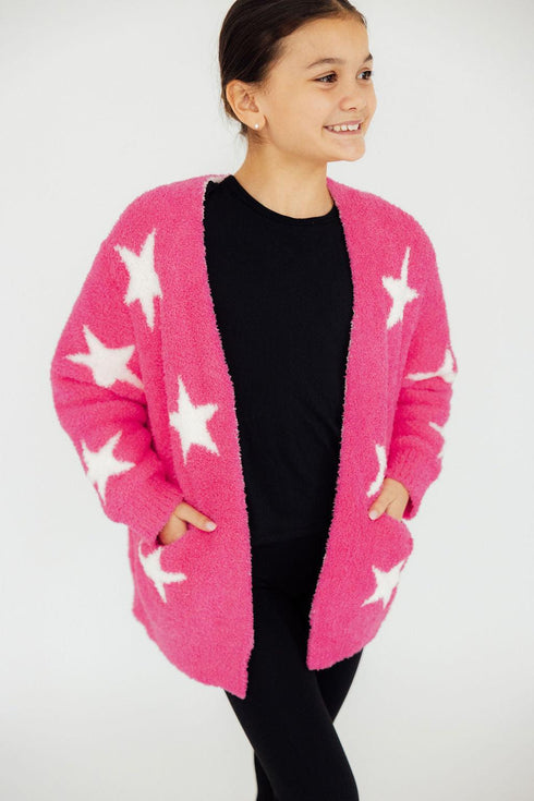 bright-pink-coconut-star-cozy-cardigan Mila & Rose - Sophia's Style-3